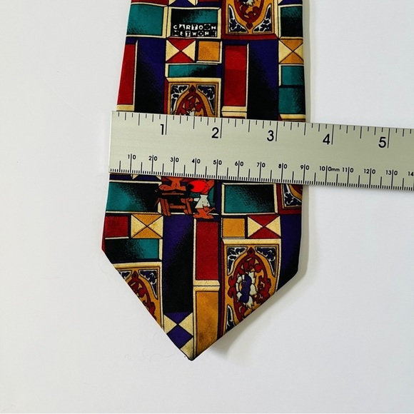 Vtg Hanna-Barbera Novelty Print Tie Snagglepuss Scooby Doo Augie Doggie Daddy - Picture 11 of 11